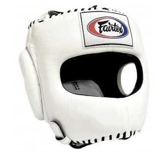 Боксерский шлем Fairtex (HG-4 white) "Full Face Protector" 